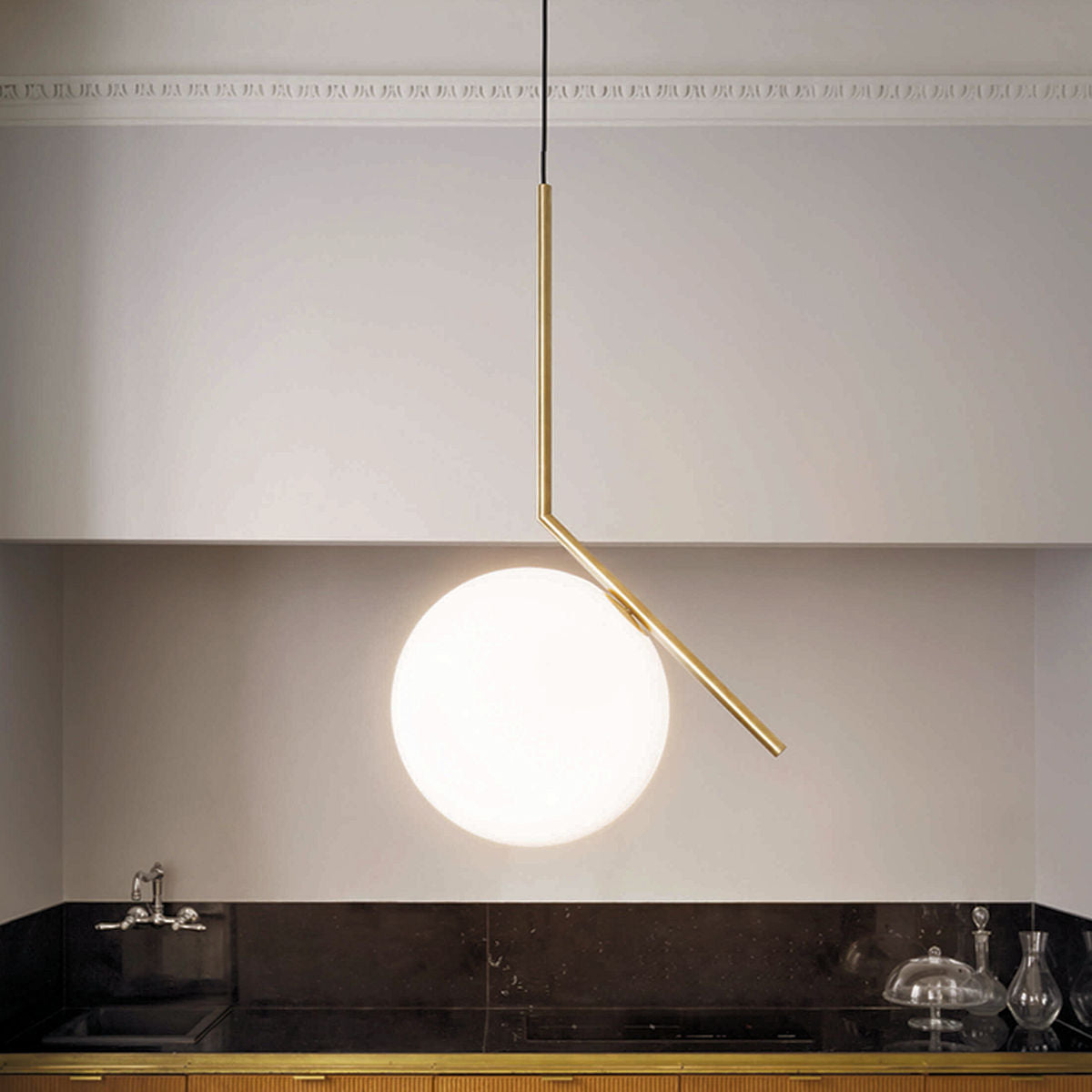 Flos IC S2 Suspension Light 10th Anniversary 24K Gold (Open Box)