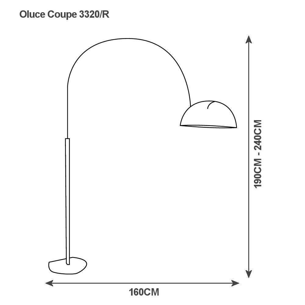 Oluce Coupe 3320/R Floor Light