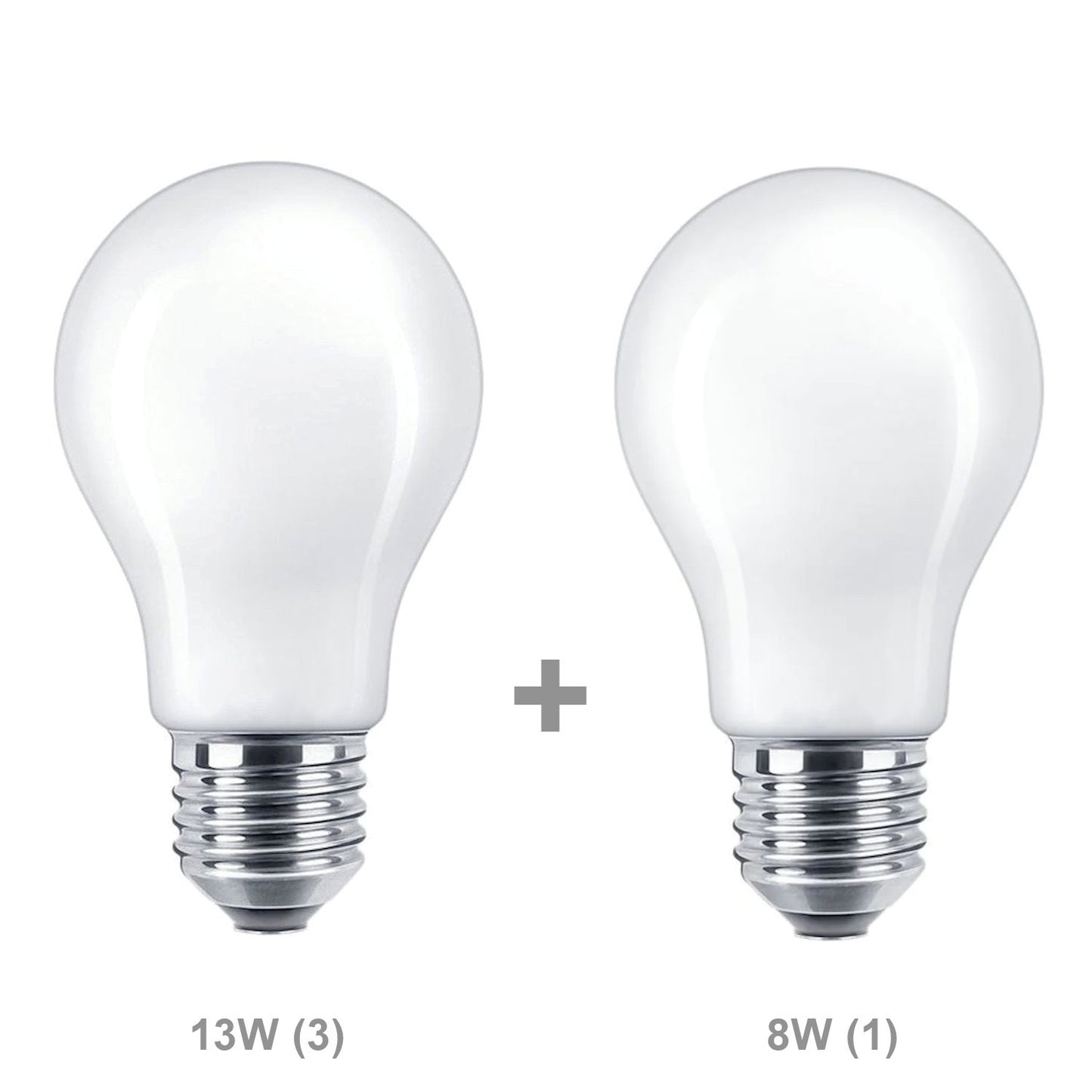 13W E27 LED (3) + 8W E27 LED Lamp (Not Dimmable)