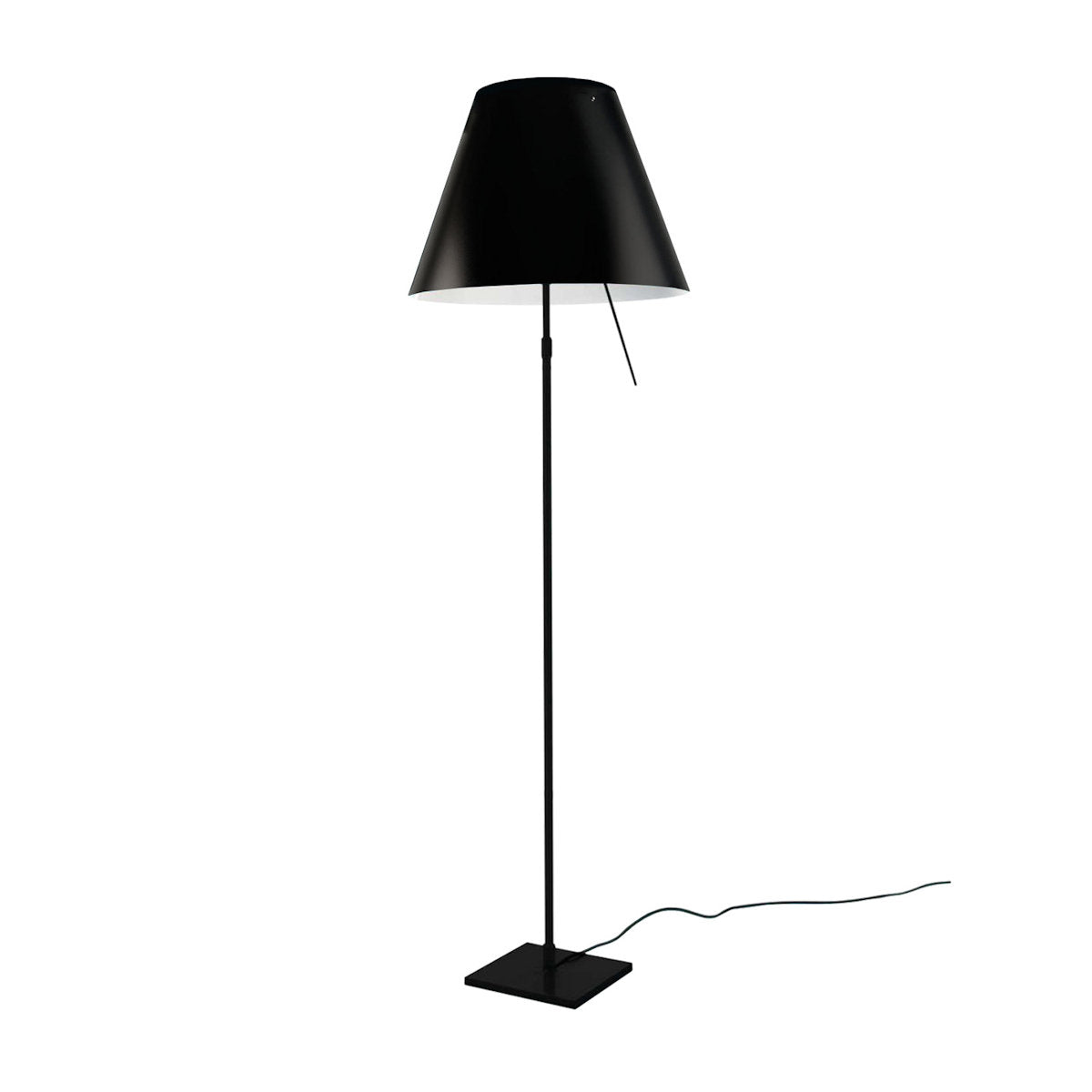 Luceplan Costanza Floor Light - Telescopic With Sensor Dimmer Rod (Black)