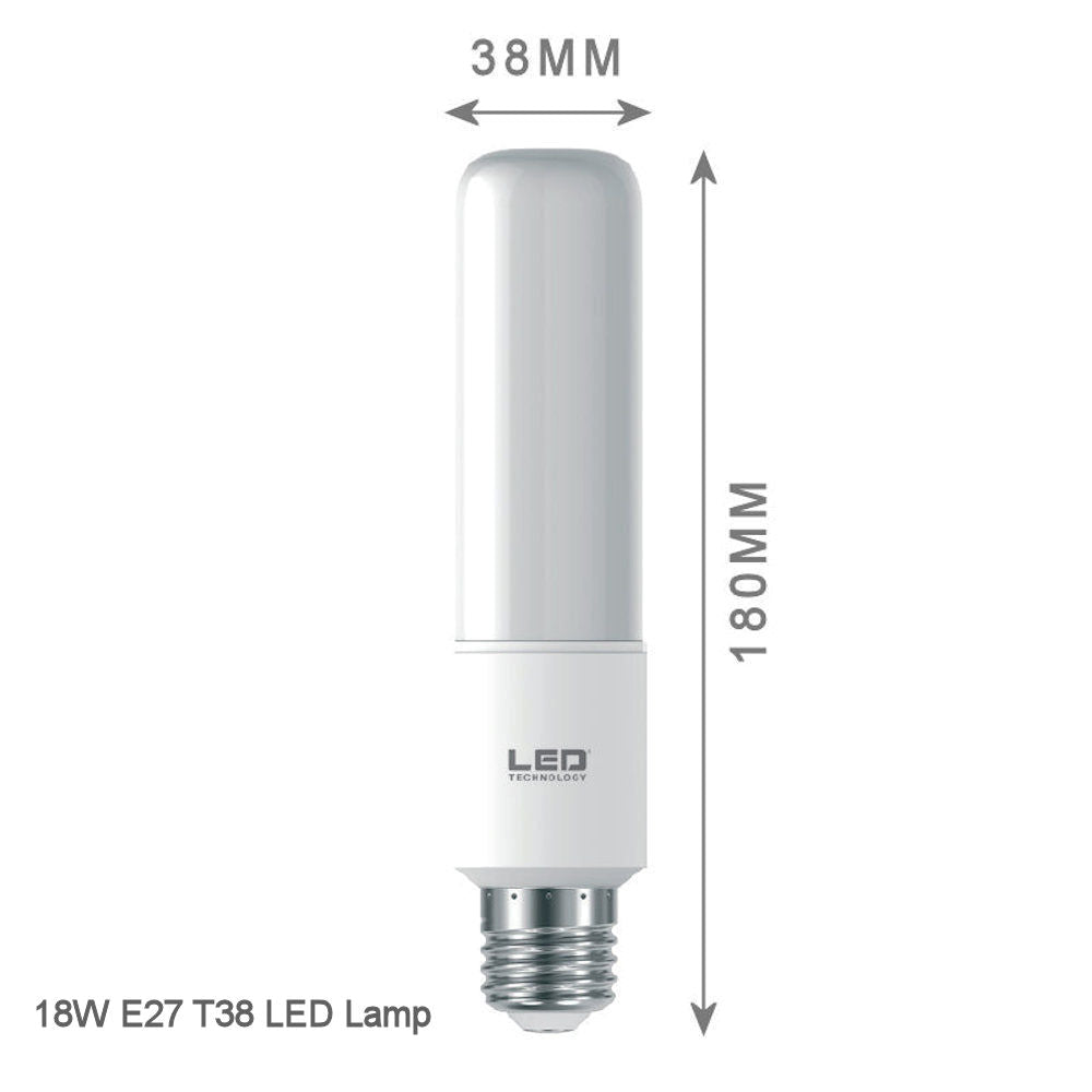 T38 18W E27 Dimmable LED Lamp